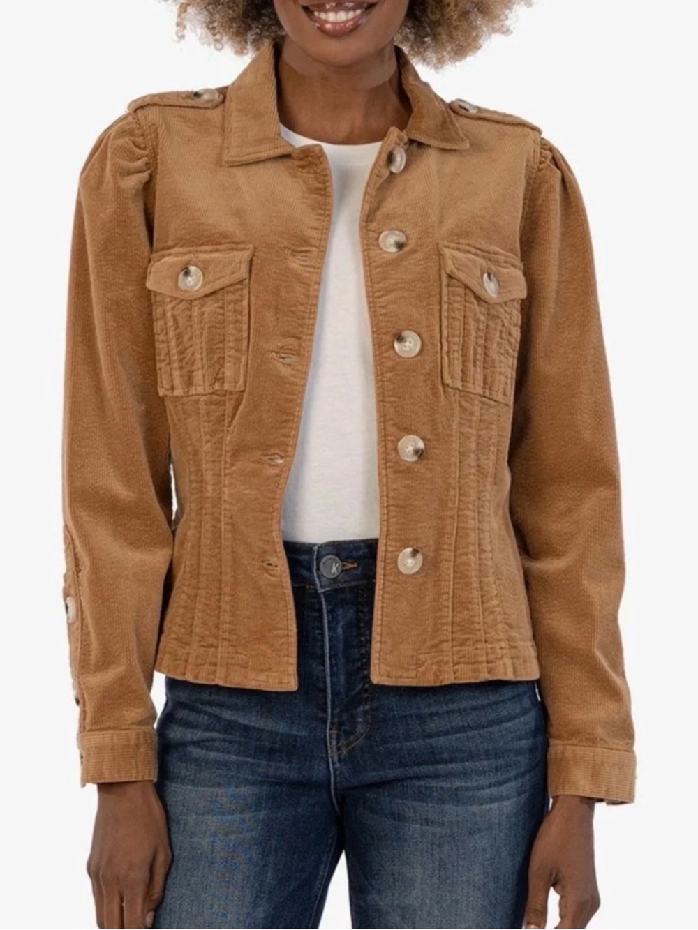 NWT Kut from the Kloth Corduroy Jacket in Camel Size XS